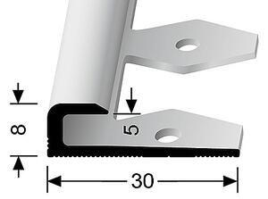 Ukončovací profil pro krytiny do 7 mm (pro snadné ohýbání) Stříbro F4