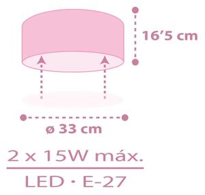 Dalber 42496 - Dětské stropní svítidlo FAIRY DREAMS 2xE27/15W/230V