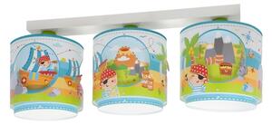 Dalber 60653 - Dětské stropní svítidlo PIRATE ISLAND 3xE27/15W/230V