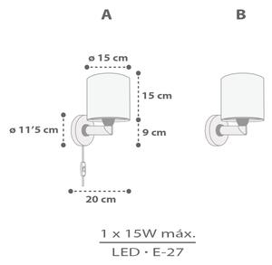 Dalber 60629 - Dětské nástěnné svítidlo RHICO AND CROCO 1xE27/15W/230V
