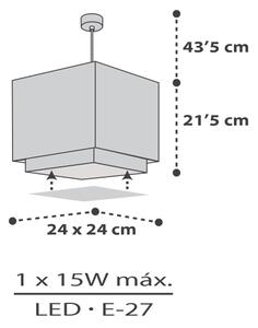 Dalber 63372 - Dětský lustr LITTLE PIXEL 1xE27/15W/230V