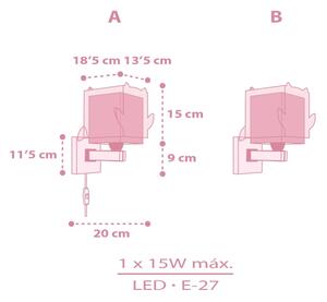 Dalber 64489 - Dětské nástěnné svítidlo LITTLE FRIENDS 1xE27/15W/230V