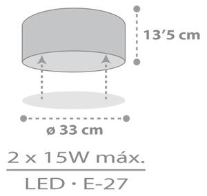 Dalber 42006E - Dětské stropní svítidlo COLOR LIGHT 2xE27/15W/230V bílá