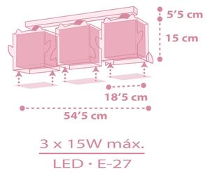 Dalber 64483 - Dětské stropní svítidlo LITTLE FRIENDS 3xE27/15W/230V