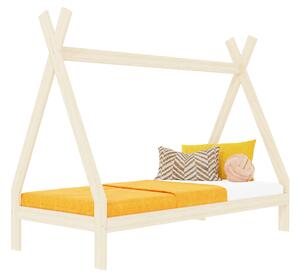 Rostoucí dětská postel SWITCH 2v1 ve tvaru teepee - Béžová, 90x200 cm