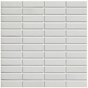 The Mosaic Factory Keramická mozaika bílá Mozaika 7 Super White 7,3x2,3 (30x30) cm - LO7310S
