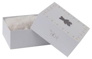 Krémový kobereček ve tvaru medvídka v dárkové krabičce - 82*1,5*103cm