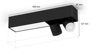 Philips-LED RGBW Stmívatelné bodové svítidlo Hue CENTRIS 2xGU10/4,2W + LED/11W