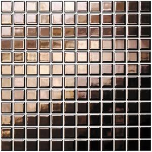 The Mosaic Factory Obklad keramická zlatá Mozaika Rose Gold 2,3x2,3 (30x30) cm - AF23RD