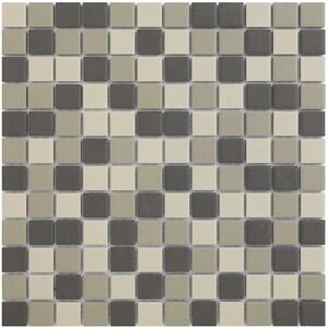 The Mosaic Factory Obklad keramická šedá; černá Mozaika MIX 2 Grey Black 2,3x2,3 (30x30) cm - LO23MIX2