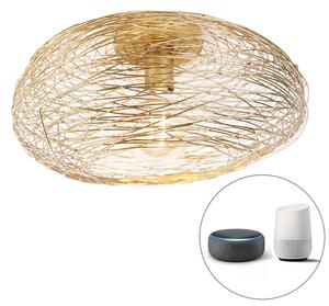 Chytré stropní svítidlo zlatý ovál včetně WiFi G95 - Sarella