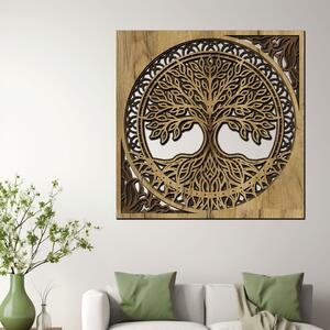 Dřevěný strom ZÁZRAKŮ | Rozměry (cm): 40x40 | Zvolte barvu dekoru: Dub zlatý-Ořech-Wenge