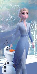 Bavlněná froté osuška 70x140 cm - Ledové království Elsa a Olaf