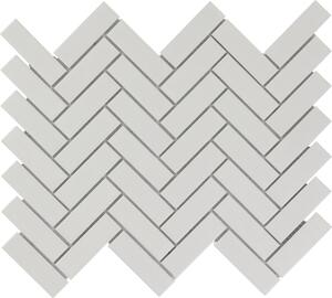 FIN Obklad keramická bílá Mozaika PARKET Bílá Mat 2,2x7,2 (31,5x24,5) cm - PAHM140