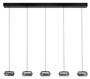 Nova Luce Kouřově šedé skleněné závěsné světlo Jailyn 108 cm
