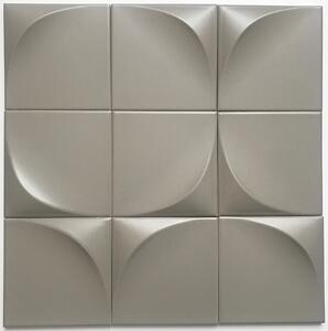FIN Obklad keramická šedá Mozaika 3D Taupe mat 9,8x9,8 () cm - LTCM030