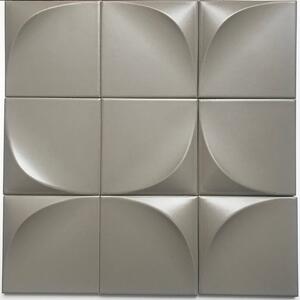 FIN Obklad keramická šedá Mozaika 3D Taupe mat 9,8x9,8 () cm - LTCM030