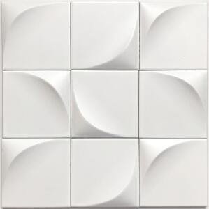 FIN Obklad keramická bílá Mozaika 3D White mat 9,8x9,8 () cm - LTCM140