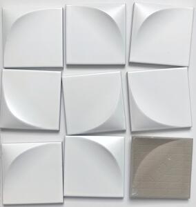 FIN Obklad keramická bílá Mozaika 3D White mat 9,8x9,8 () cm - LTCM140