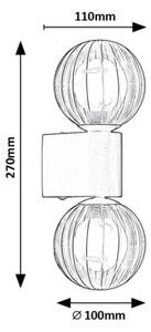 Rabalux 75022 - Nástěnné svítidlo COLZAR 2xG9/3,5W/230V IP44 černá