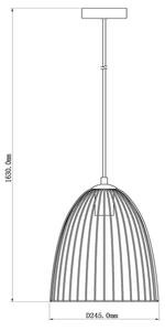 Lucide 74417/01/30 - Lustr na lanku MACARONS 1xE27/40W/230V pr. 24,5 cm černá