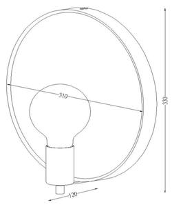 Lucide 36213/31/30 - Nástěnné svítidlo se zrcadlem REFLEX 1xE27/25W/230V černá