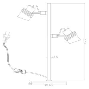 Lucide 34544/02/30 - Stolní lampa TUNDRAN 2xGU10/5W/230V černá