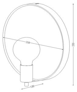 Lucide 36213/31/72 - Nástěnné svítidlo se zrcadlem REFLEX 1xE27/25W/230V béžová