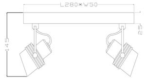 Lucide 34944/02/30 - Bodové svítidlo TUNDRAN 2xGU10/5W/230V černá