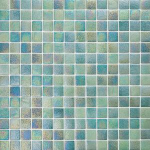 Hisbalit Obklad skleněná zelená; tyrkysová Mozaika ICARIA 2,5x2,5 (33,3x33,3) cm - 25ICARLH