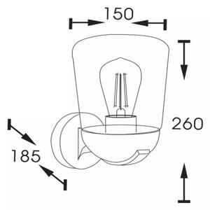 Lucide 27837/01/30 - Venkovní nástěnná lampa TULSA 1xE27/40W/230V IP44 černá
