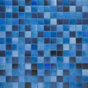 Hisbalit Obklad skleněná modrá Mozaika MIX OYAMBRE 2,5x2,5 (33,3x33,3) cm - 25OYAMLH
