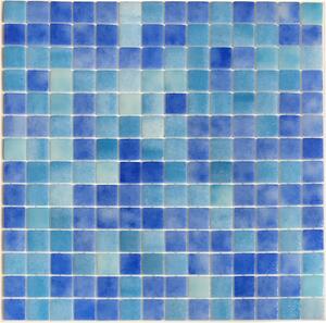 Hisbalit Skleněná mozaika modrá Mozaika MIX GERRA 2,5x2,5 (33,3x33,3) cm - 25GERRLH