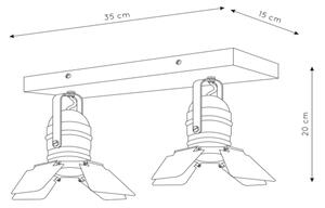 Lucide 17997/02/66 - Bodové svítidlo PICTO 2xGU10/35W/230V růžová