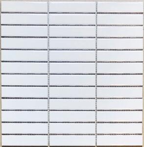 SP Obklad keramická bílá Mozaika Bílá lesklá 2510 2,3x9,8 (30,3x30,3) cm - BC612