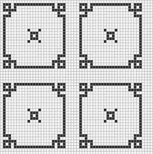 Hisbalit Obklad skleněná bílá; černá; černo-bílá Černobílá Mozaika BEMOL 2,5x2,5 (33,3x33,3) cm - 25BEML