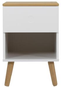 Matně bílý lakovaný noční stolek Tenzo Dot 40 x 43 cm