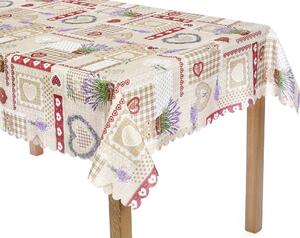 Dreamy Linens Ubrus teflonový, Venkovský patchwork, obdélníkový, 45 x 90 c