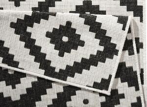 Kusový koberec Twin-Wendeteppiche 103129 schwarz creme 120x170 cm