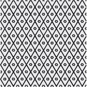 Hisbalit Obklad skleněná bílá; černá; černo-bílá Černobílá Mozaika MINUETTO hexagony 2,3x2,6 (33,3x33,3) cm - HEXMIN