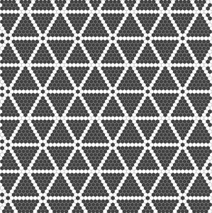 Hisbalit Obklad skleněná bílá; černá; černo-bílá Černobílá Mozaika SONATA hexagony 2,3x2,6 (33,3x33,3) cm - HEXSNT
