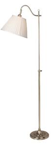 Bílá/ve zlaté barvě stojací lampa s ohybatelnou konstrukcí s textilním stínidlem (výška 167 cm) Charleston – Markslöjd