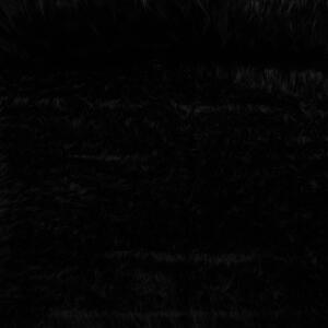 Plyš PELO LARGO 1000 DLOUHÝ CHLUP, černý, šíře 160cm (metráž)