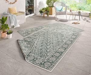Kusový koberec Twin-Wendeteppiche 103115 grün creme 80x350 cm
