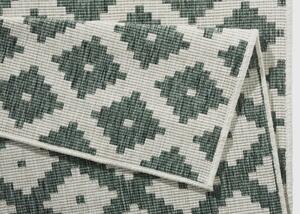 Kusový koberec Twin-Wendeteppiche 103125 grün creme 80x350 cm