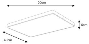 LED Stropní svítidlo FELIZ LED/50W/230V 4000K 40x60 cm černá