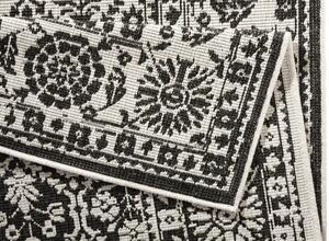 Kusový koberec Twin-Wendeteppiche 103113 schwarz creme 80x350 cm