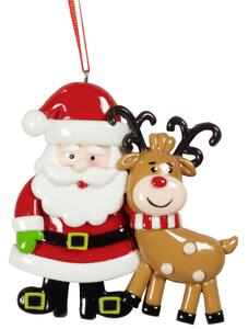 Dům Vánoc Ozdoba na stromeček Santa 8 cm Druh: s tučňákem
