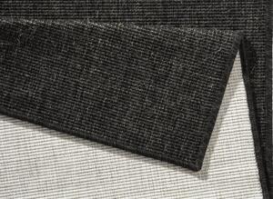 Kusový koberec Twin-Wendeteppiche 103096 schwarz creme 80x350 cm