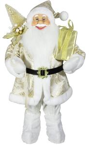 Dům Vánoc Vánoční dekorace Santa ve zlatém kabátku 60 cm
